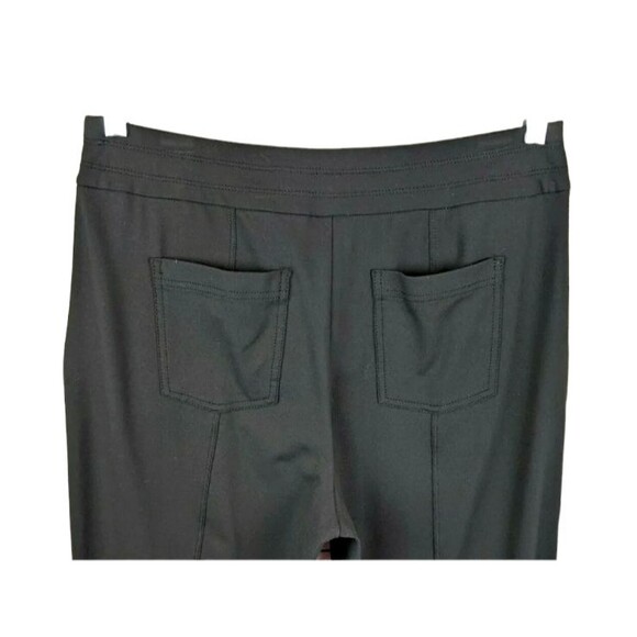 Zenergy by Chico's Crop Knit Pants Women's Size M Black Stretch Straight Leg - Picture 4 of 9